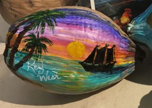 Sunset Schooner Painted Coconut