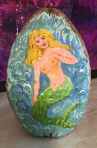 Mermaid Painted Coconut