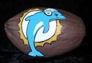Sports Team Logo Painted Coconut