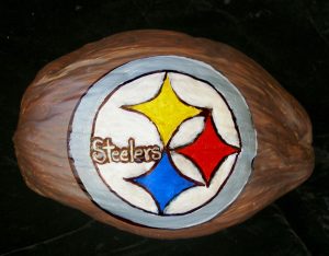 Pittsburgh Steelers Painted Coconut