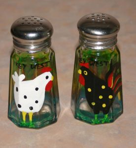 Key West Chickens Salt Shakers