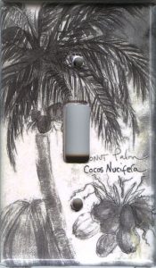 Coconut Palm Tree Switch Plate Cover