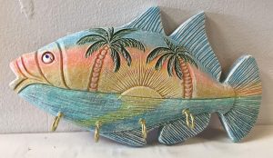 Sunset Fish Key Hook