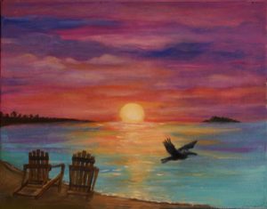 Key West Sunset Painting Print