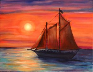 Key West Sunset Painting Print