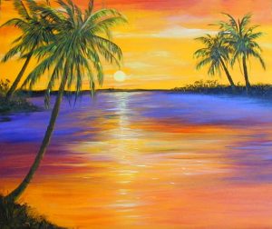 Key West Sunset Painting Print