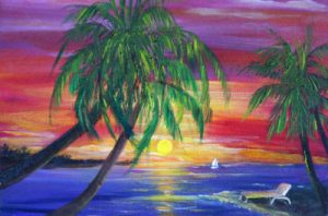 Key West Sunset Painting Print