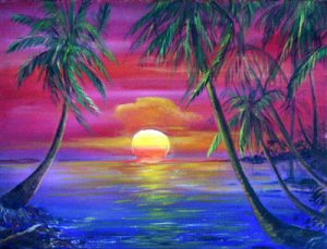 Key West Sunset Painting Print