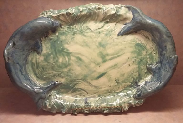 Dolphins Ceramic Platter