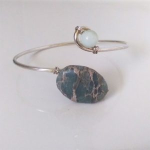 Stone and Silver Bracelet