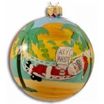 Santa in Hammock Christmas Ornament